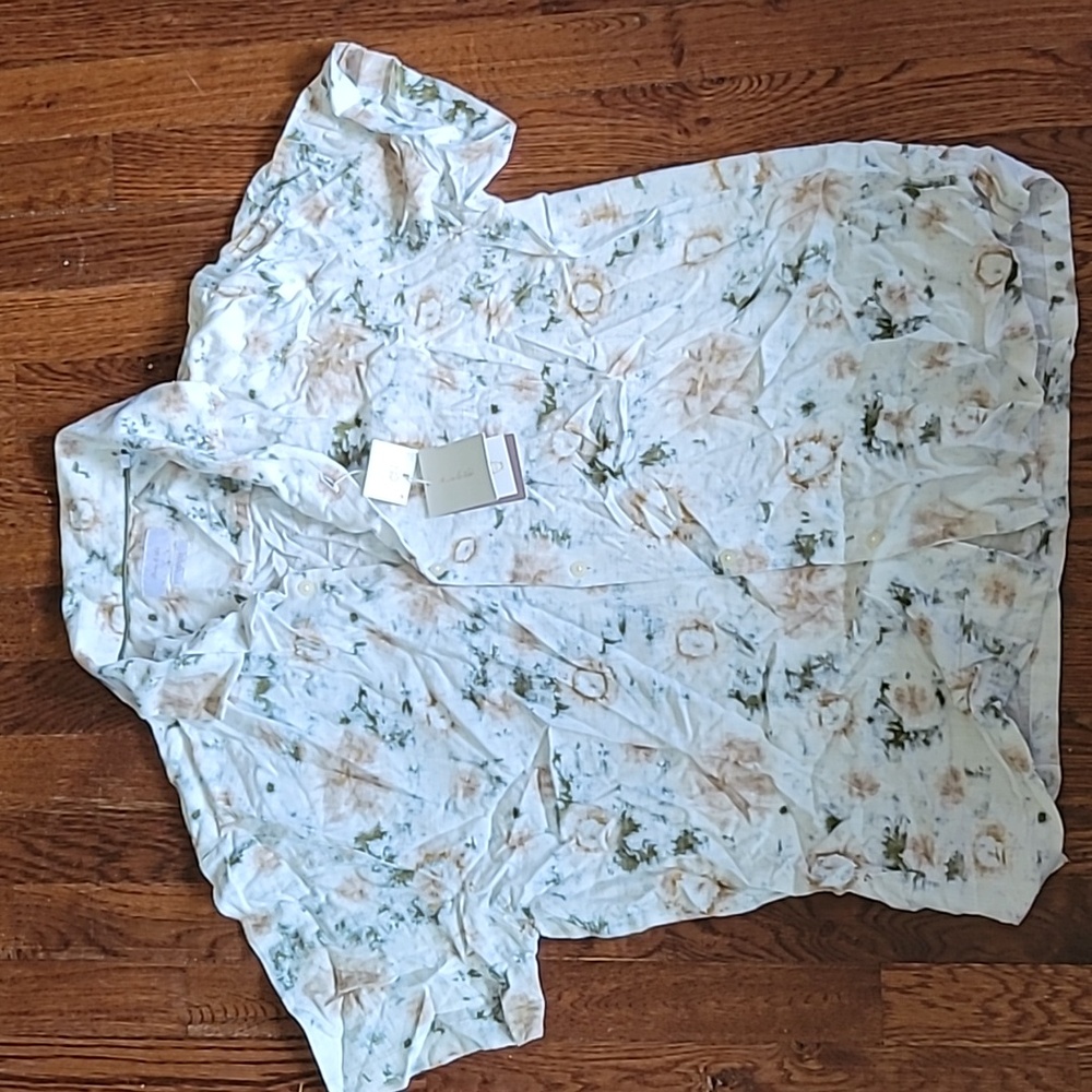 Linen Mens Casual Shirt  Short Sleeve